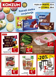 Pregled letka Konzum Katalog trgovine Konzum vrijedi od 22.04.2026