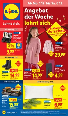 Vorschau von dem Prospekt des Geschäftes Lidl, gültig ab dem 01.12.2025