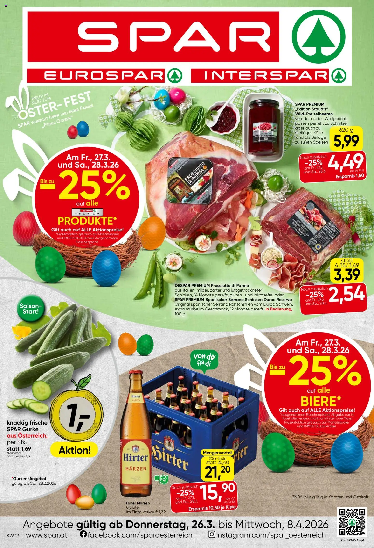 Vorschau der Angebote: Spar Spar Flugblatt - Kärnten gültig ab 26.03.2026