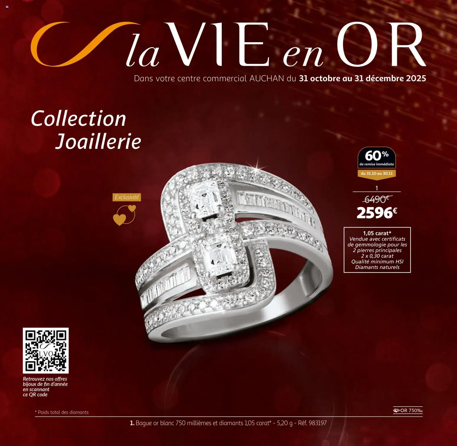 Voorbeeld van La Vie en Or : collection Joaillerie van winkel Auchan geldig vanaf 31/12/2025