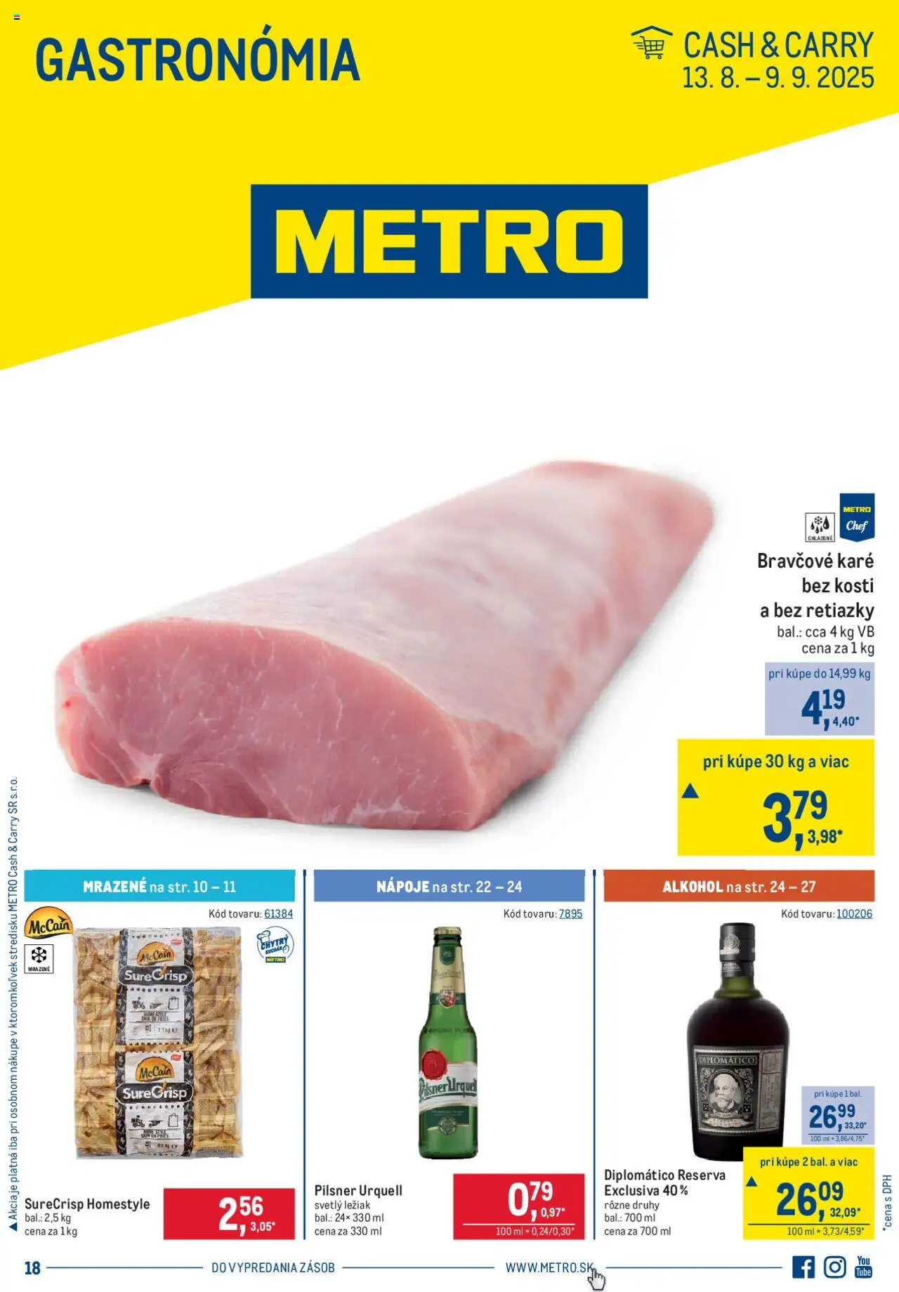 Metro Gastronómia (13.08. - 09.09.2025) - Akčná ponuka