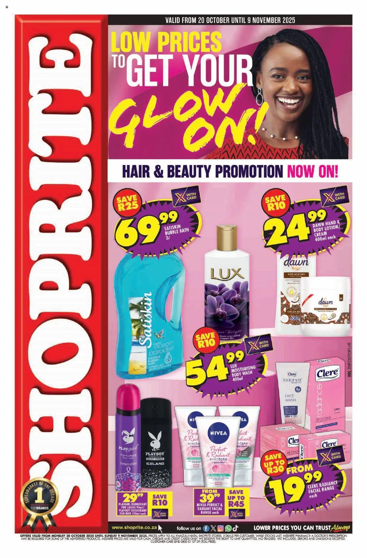 Shoprite KwaZulu-Natal - Hair and Beauty 20/10 - 09/11/2025 >> Catalogue