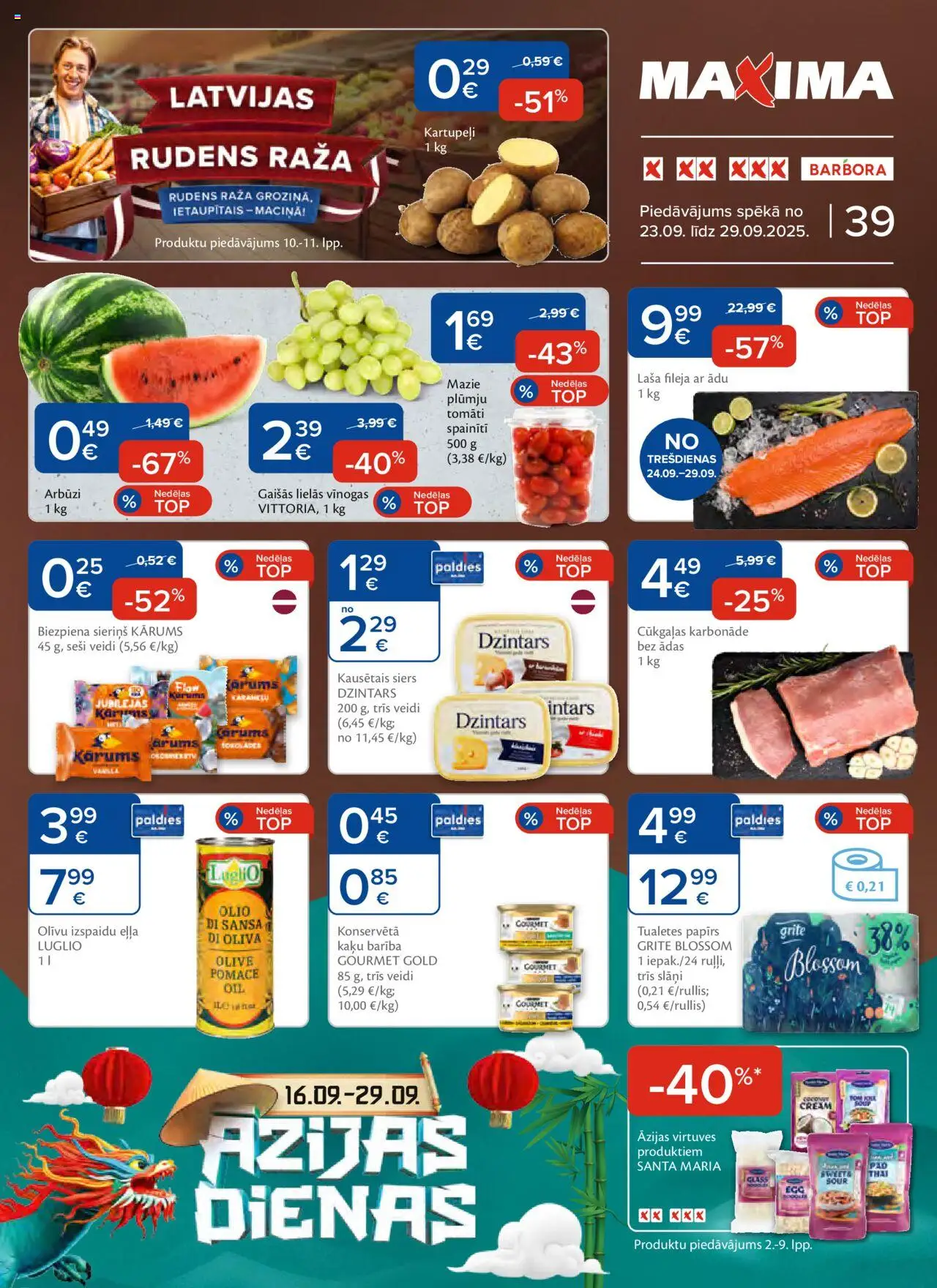 Skatīt Maxima akciju bukletu, derīgs no 2025.09.23