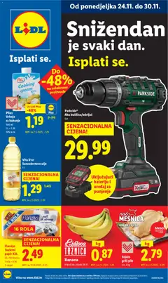Pregled letka Katalog trgovine Lidl vrijedi od 24.11.2025