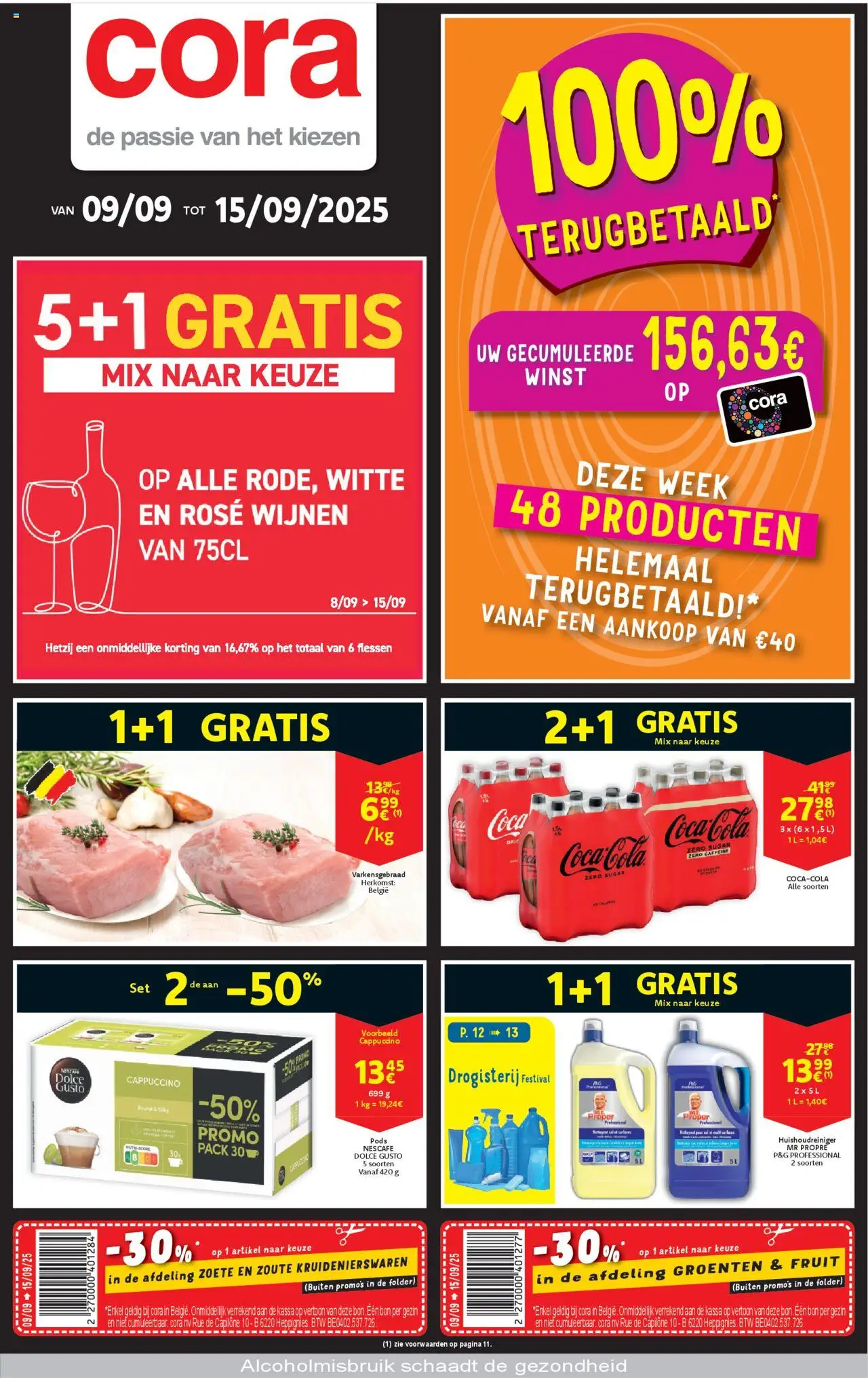 Cora shop Folder week 37 geldig vanaf 09/09/2025 - Paginanummer 1