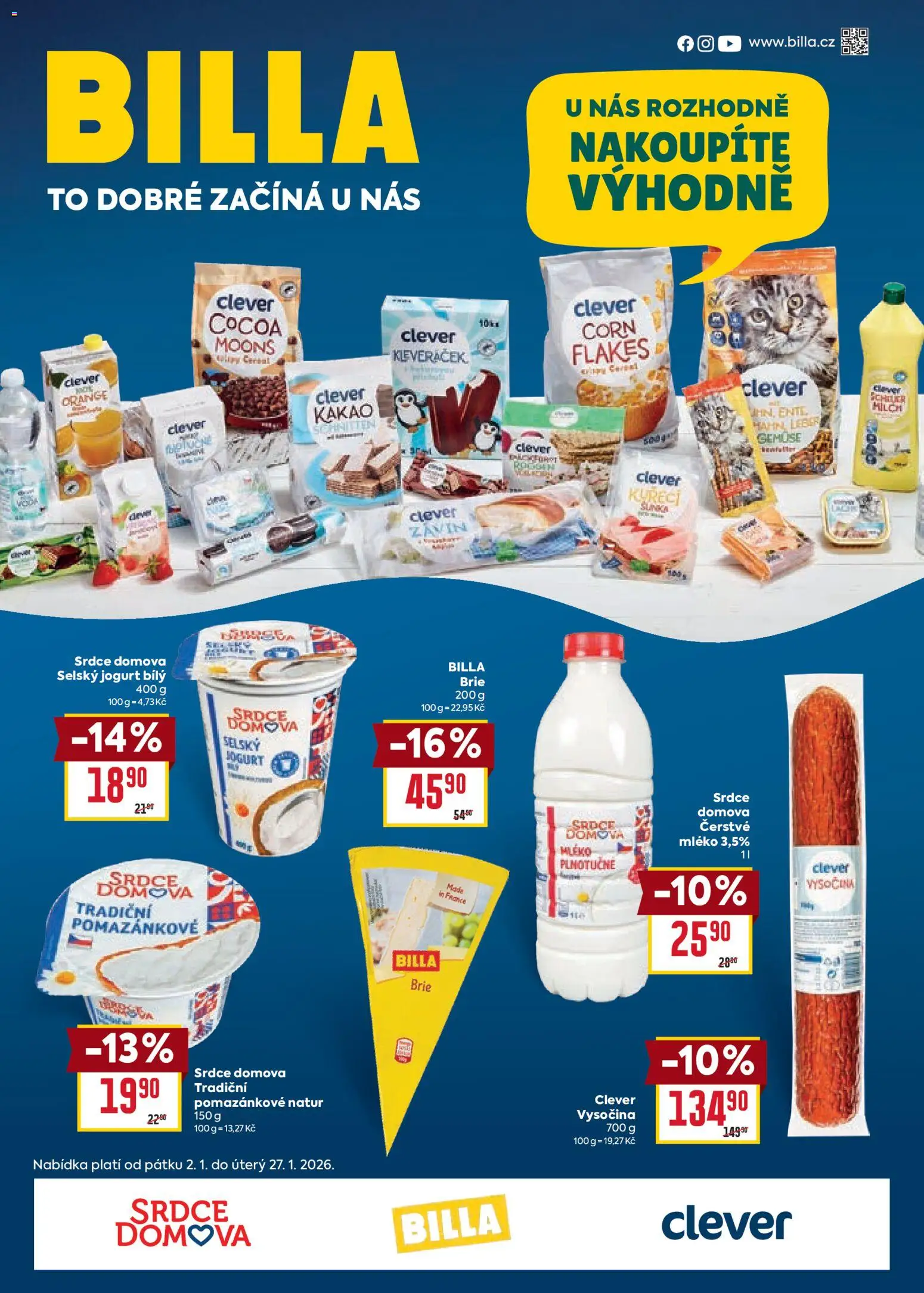 Náhled nabídky: Billa Leták - Naše značky za výhodné ceny platný od 02.01.2026