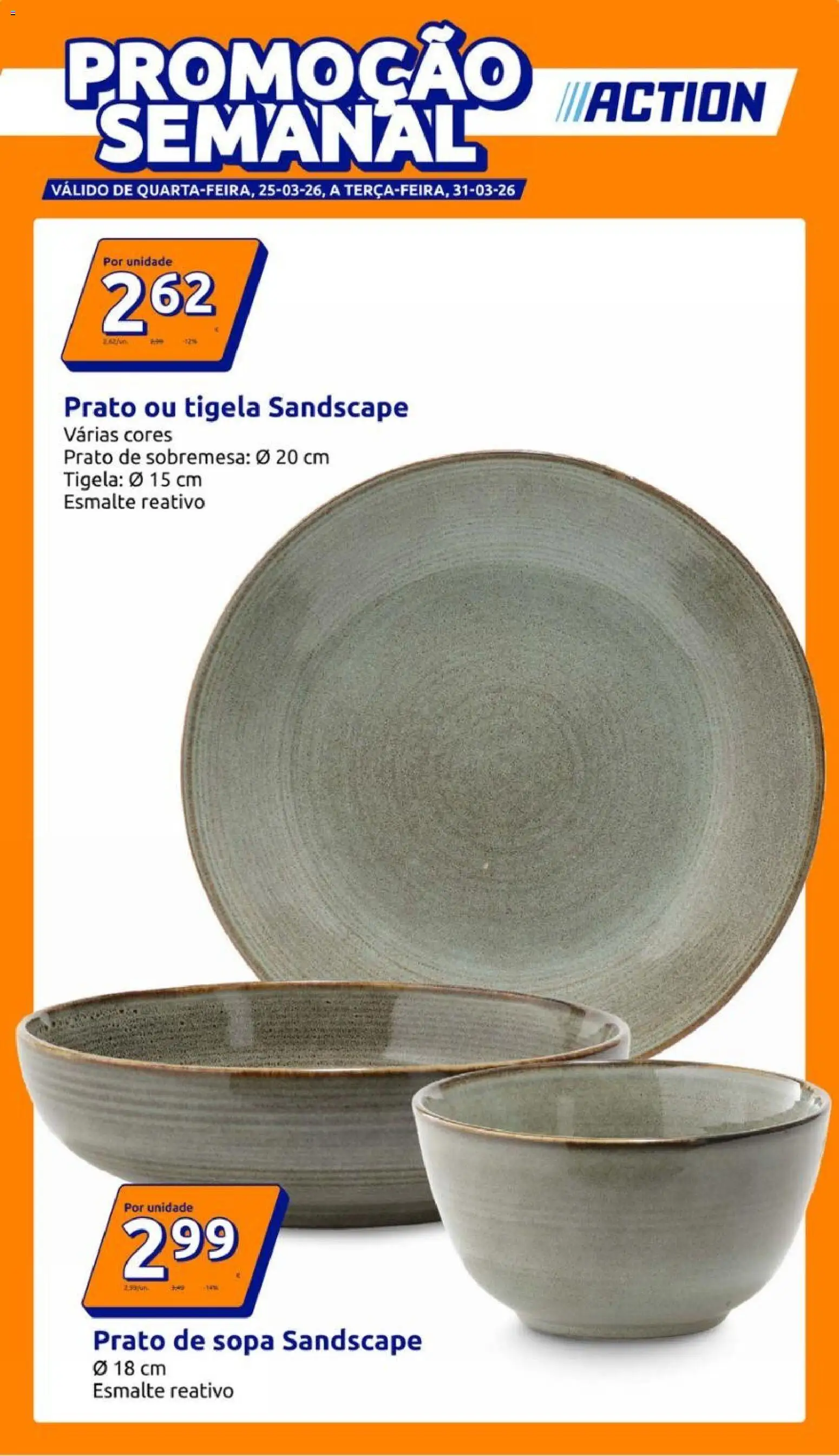 Pré-visualização do folheto da loja Action válida a partir de 25/03/2026 - Sobremesa, Sopa, Tigela