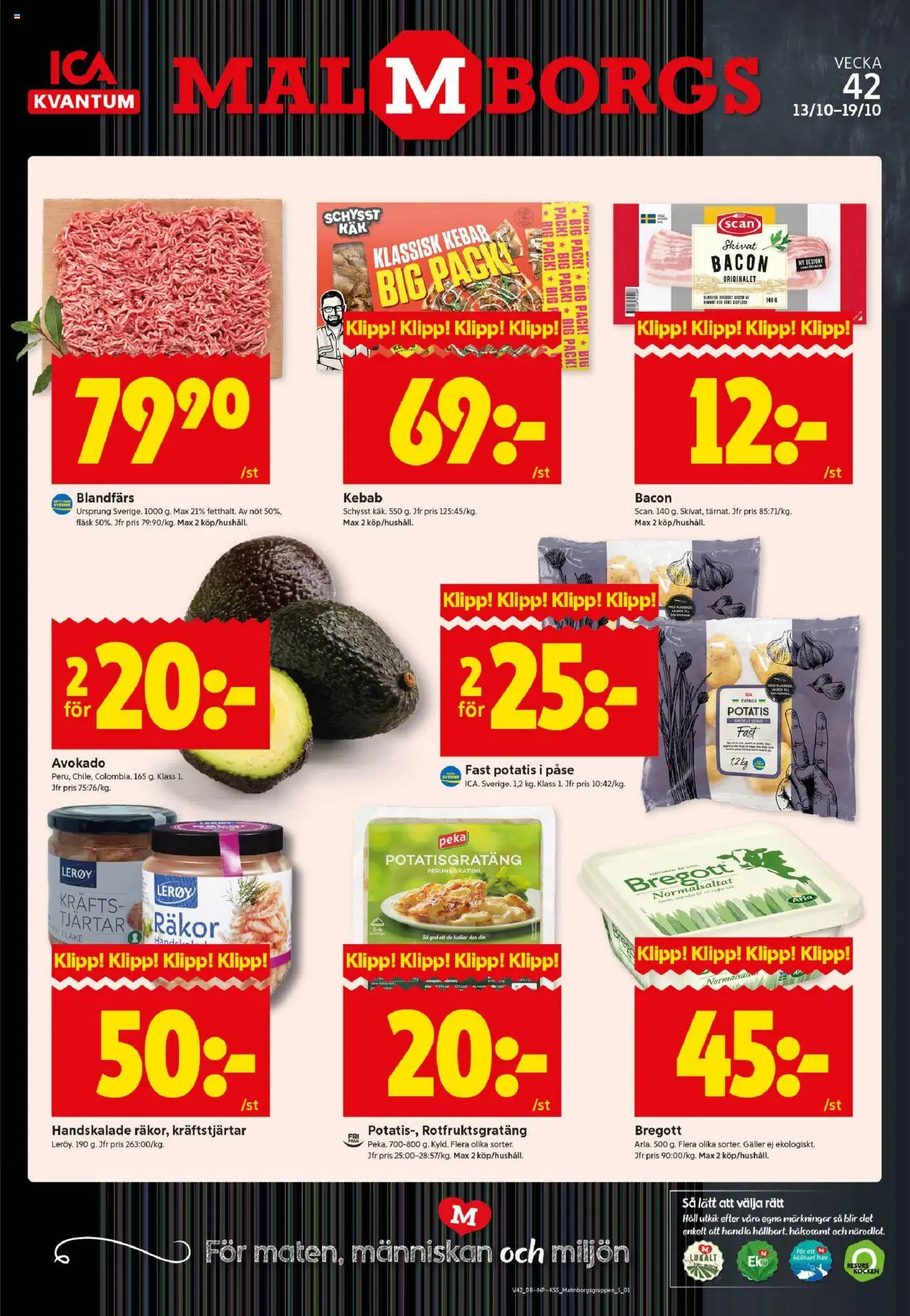 Malmö är giltig 13/10 2025 > Veckans Erbjudanden gäller från 13/10/2025 till 19/10/2025 sidnummer 1