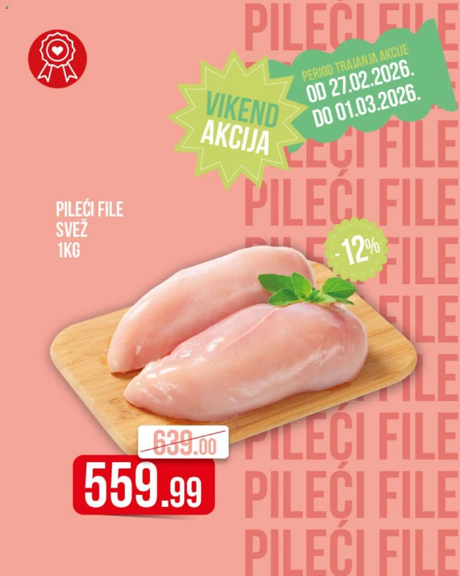 Pregled Metalac Proleter kataloga - važi od 27.02.2026 - Pileći file