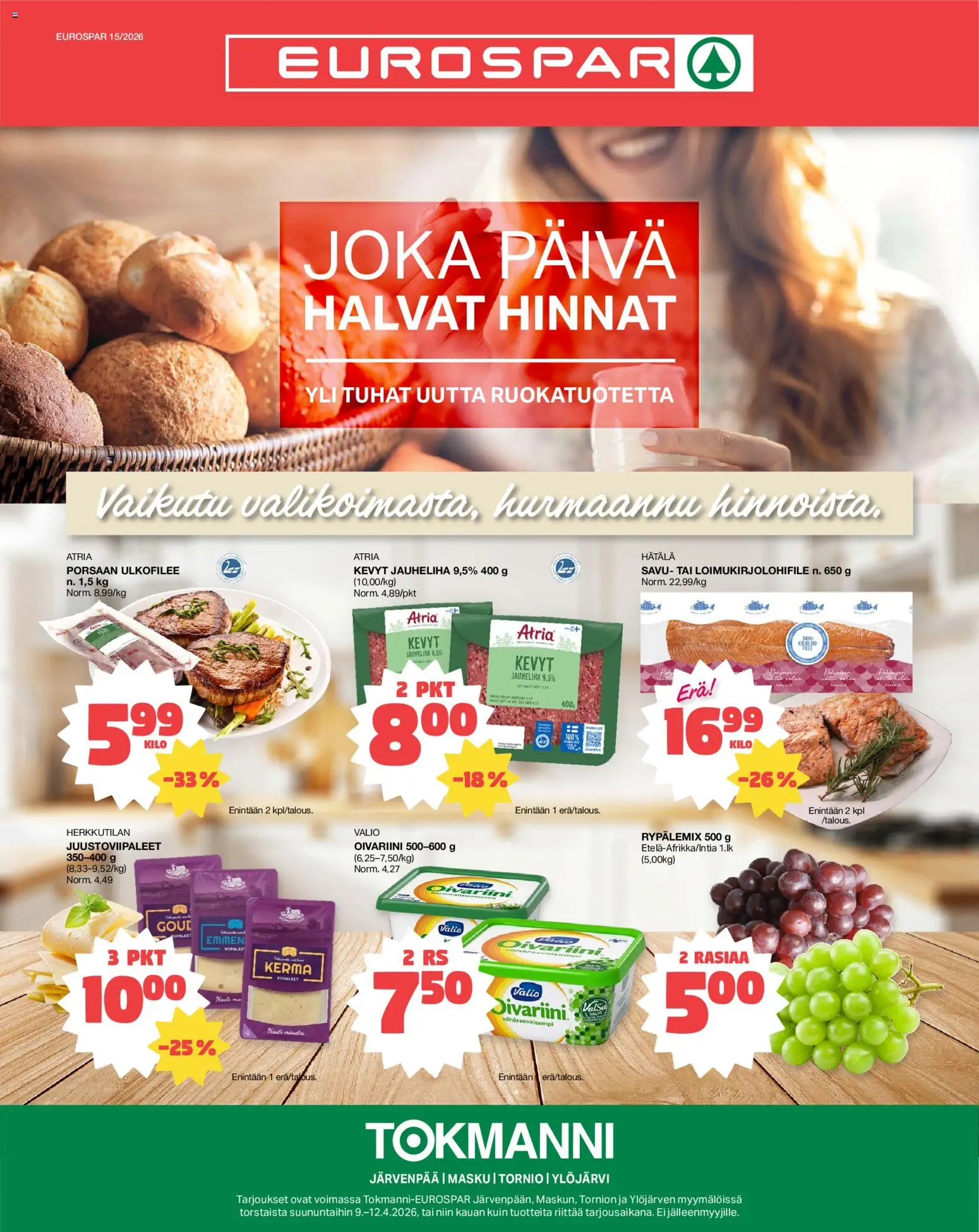 Kaupan Tokmanni Tokmanni - EUROSPAR esikatselu, voimassa 09/04/2026
