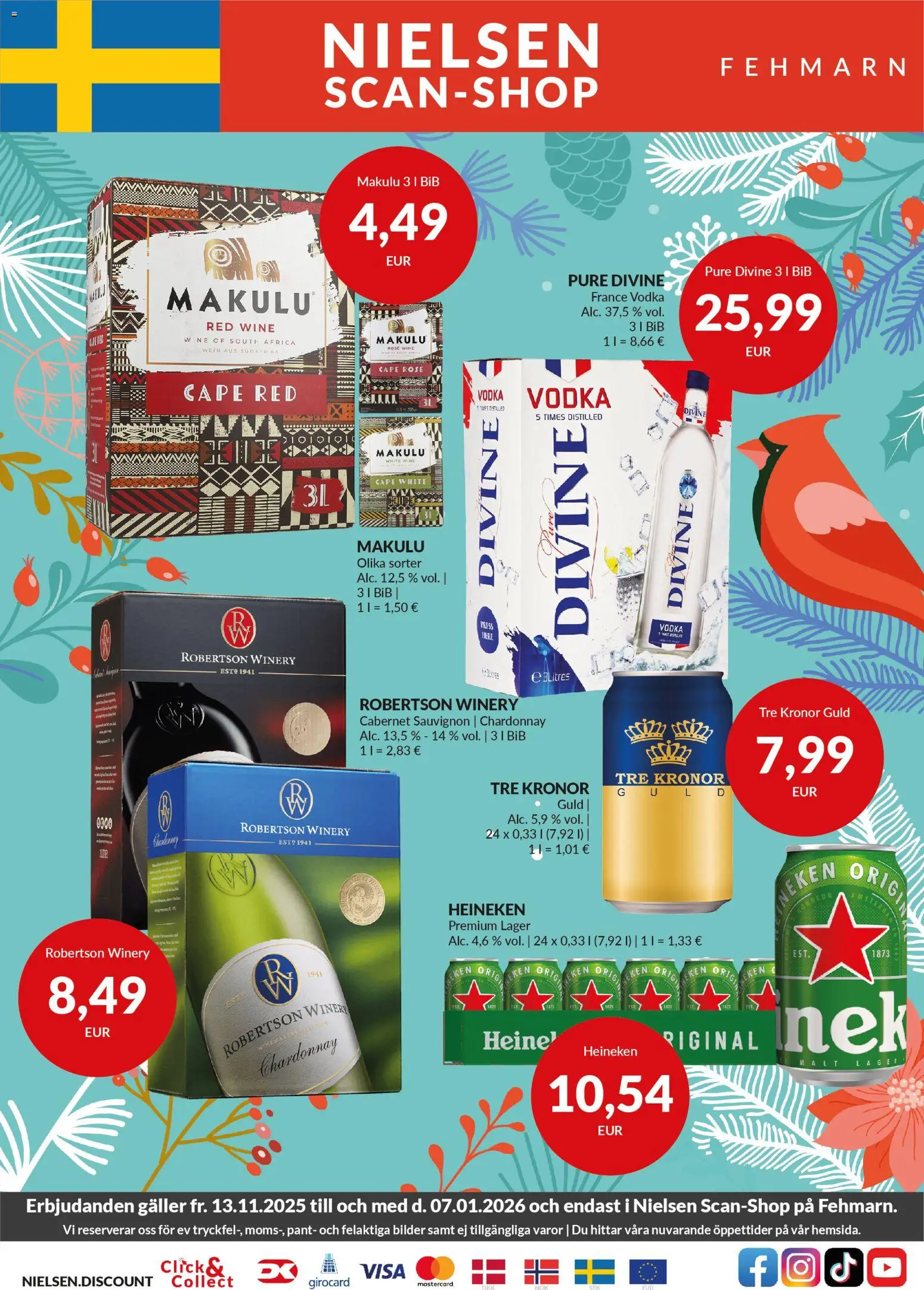 Eksempel på tilbudsavis Fehmarn erbjudande fra butik Nielsen Discount gyldig fra 13/11/2025