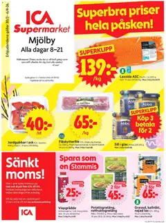 Förhandsgranska reklamblad Mjölby från butik ICA Supermarket gäller från 30/03/2026
