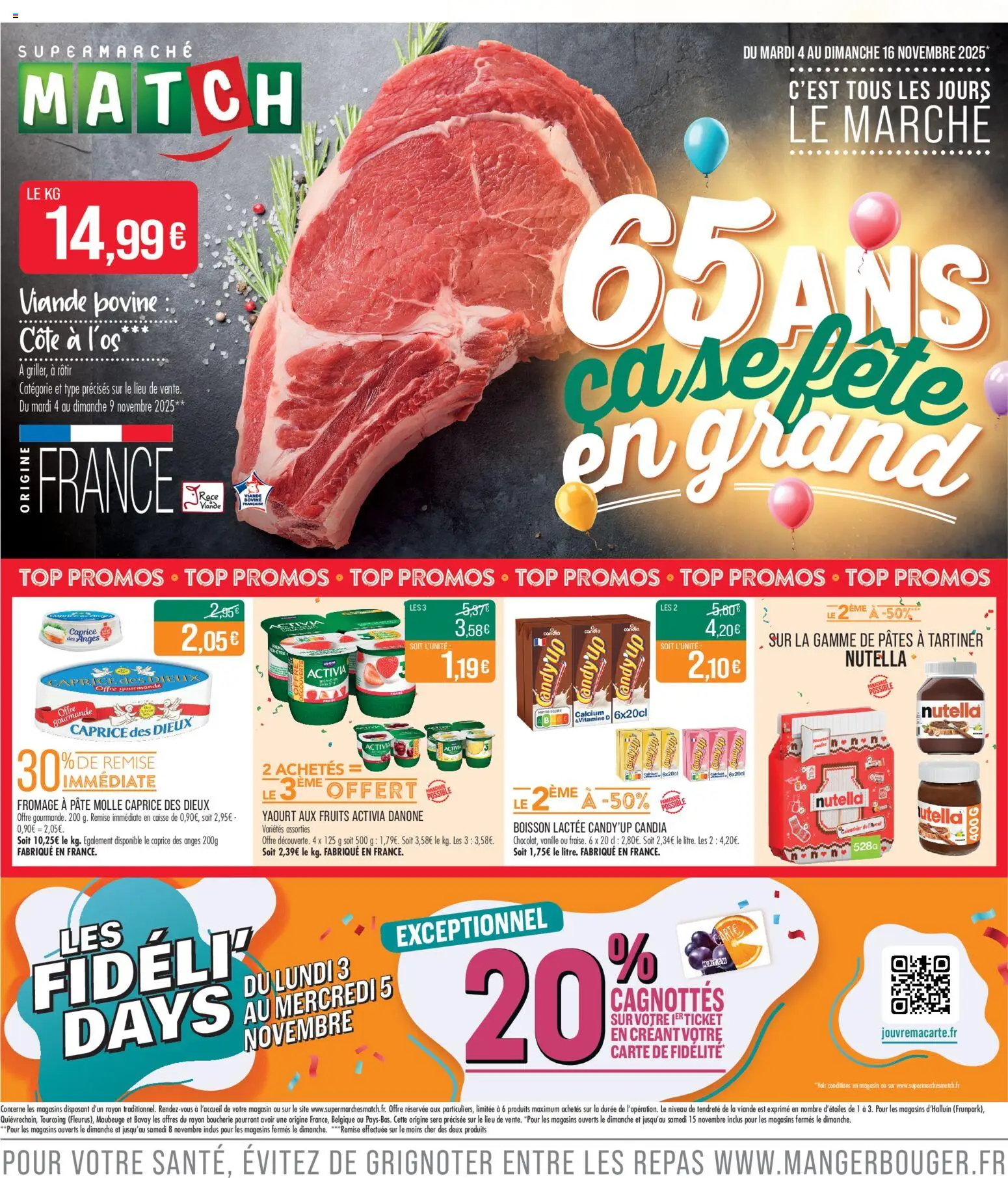 Prévisualisation de Catalogue du magasin Match Supermarché formulaire valide 04/11/2025