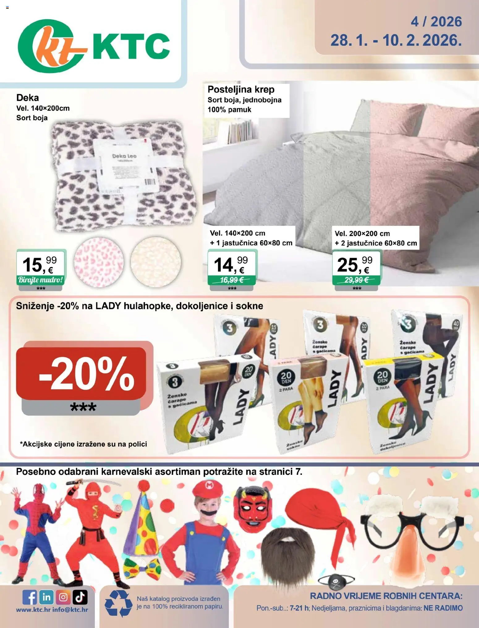 Pregled letka Katalog igračke i tekstil trgovine KTC vrijedi od 28.01.2026