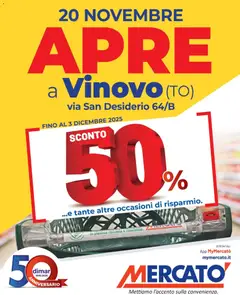 Anteprima dell'opuscolo Volantino Apre a Vinovo dal negozio Mercatò valido da 18/11/2025