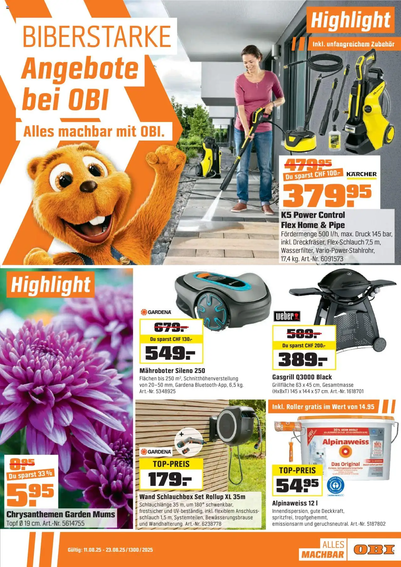 OBI Alles machbar mit OBI. ab 10.08.2025 - Seitennummer 1