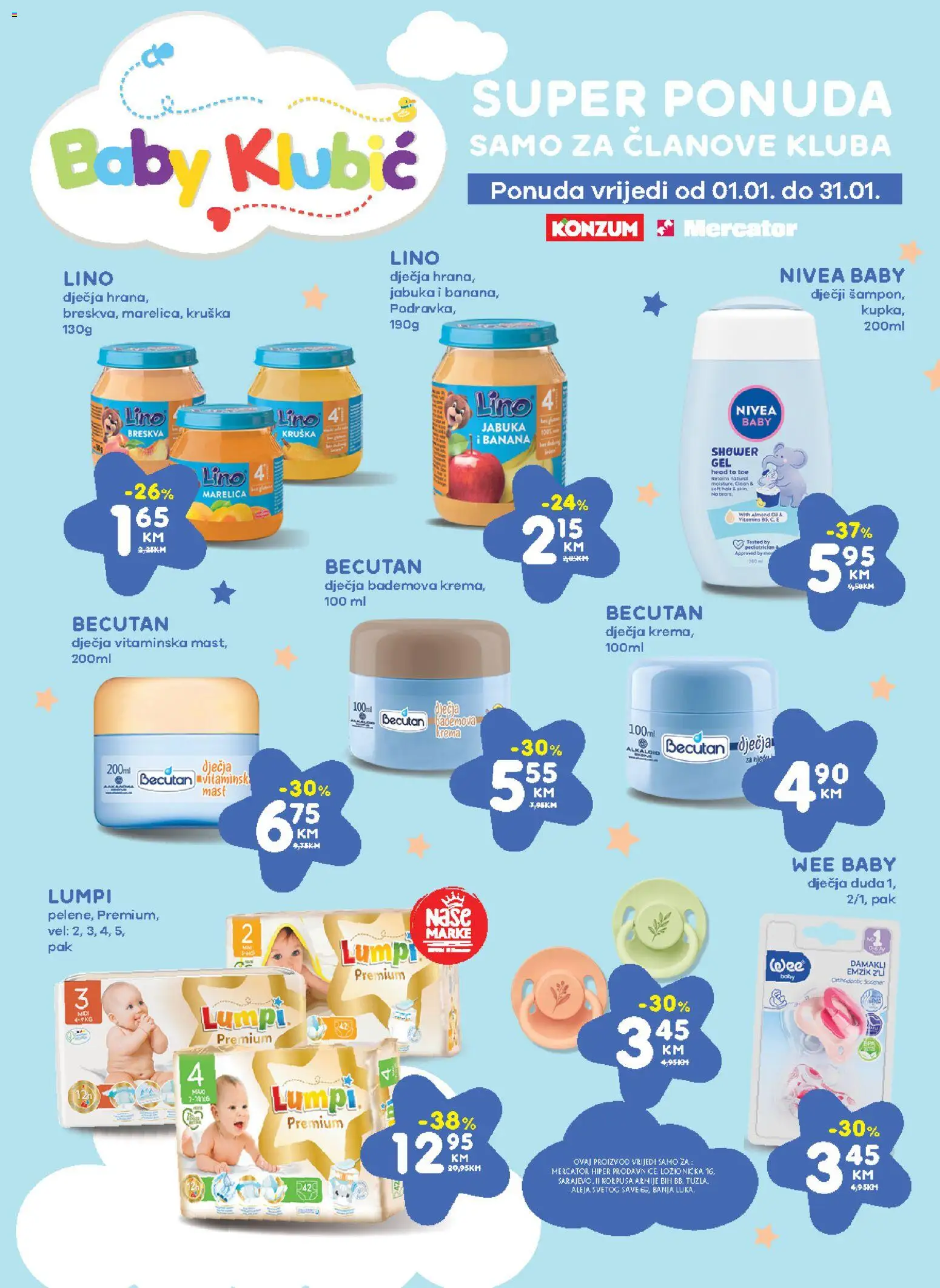 Pregled letka Katalog trgovine Mercator vrijedi od 2026.01.06