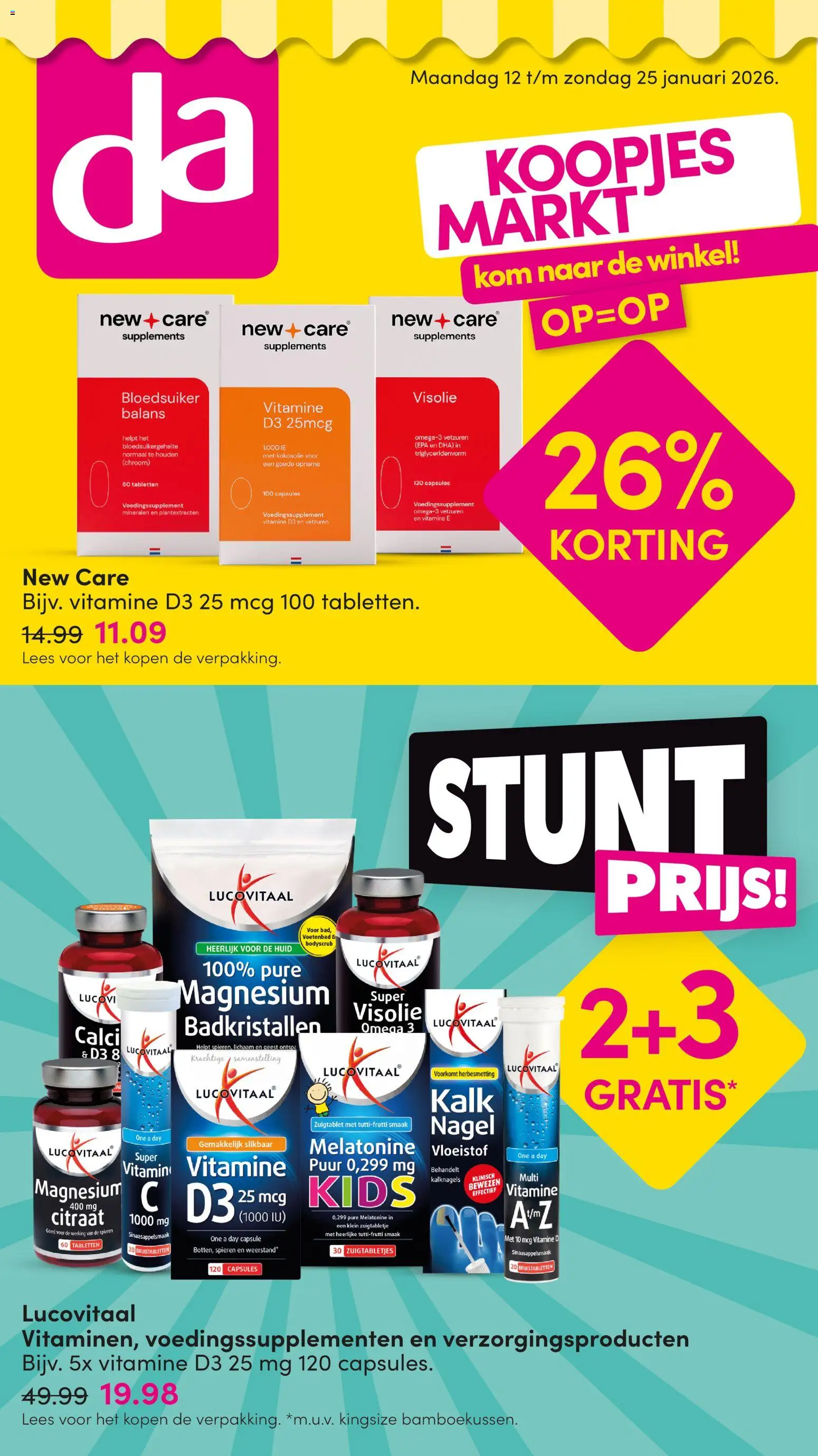 Voorbeeld van Folder van winkel Da geldig vanaf 12-01-2026 - Omega 3, Omega, Kokosolie, Visolie, Capsules, Capsule, Bruistabletten