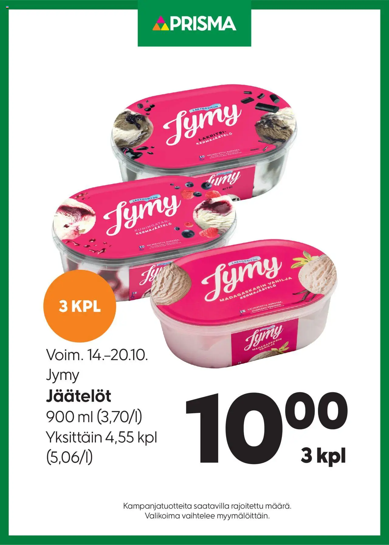 Prisma-kaupan Tarjoukset Jymy voimassa 14/10/2025 - Sivulla 1