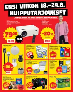 Kaupan Tokmanni Ensi viikon huipputarjoukset esikatselu, voimassa 18/08/2025