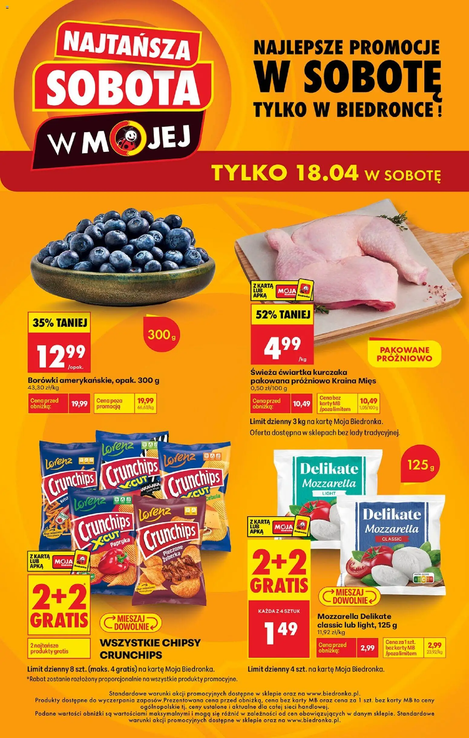 Pogląd gazetki "Biedronka gazetka - Najtańsza sobota" ze sklepu Biedronka ważnej od 18.04.2026