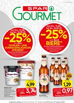 Vorschau der Angebote: SPAR Gourmet Flugblatt Wien gültig ab 14.08.2025