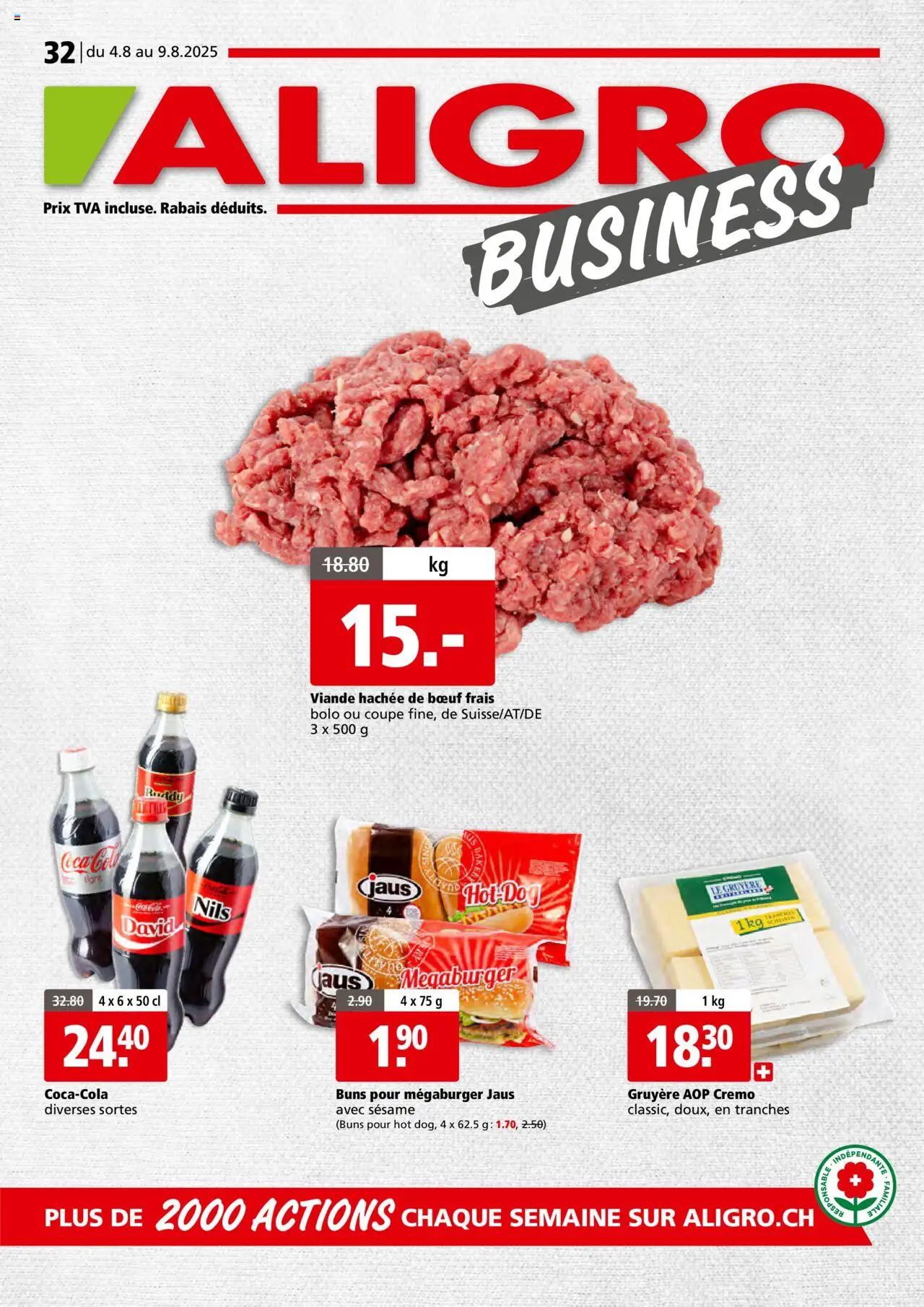 Aligro Aktionen Businesskunden - Chavannes, Matran, Genève, Sion ab 04.08.2025 - Seitennummer 1