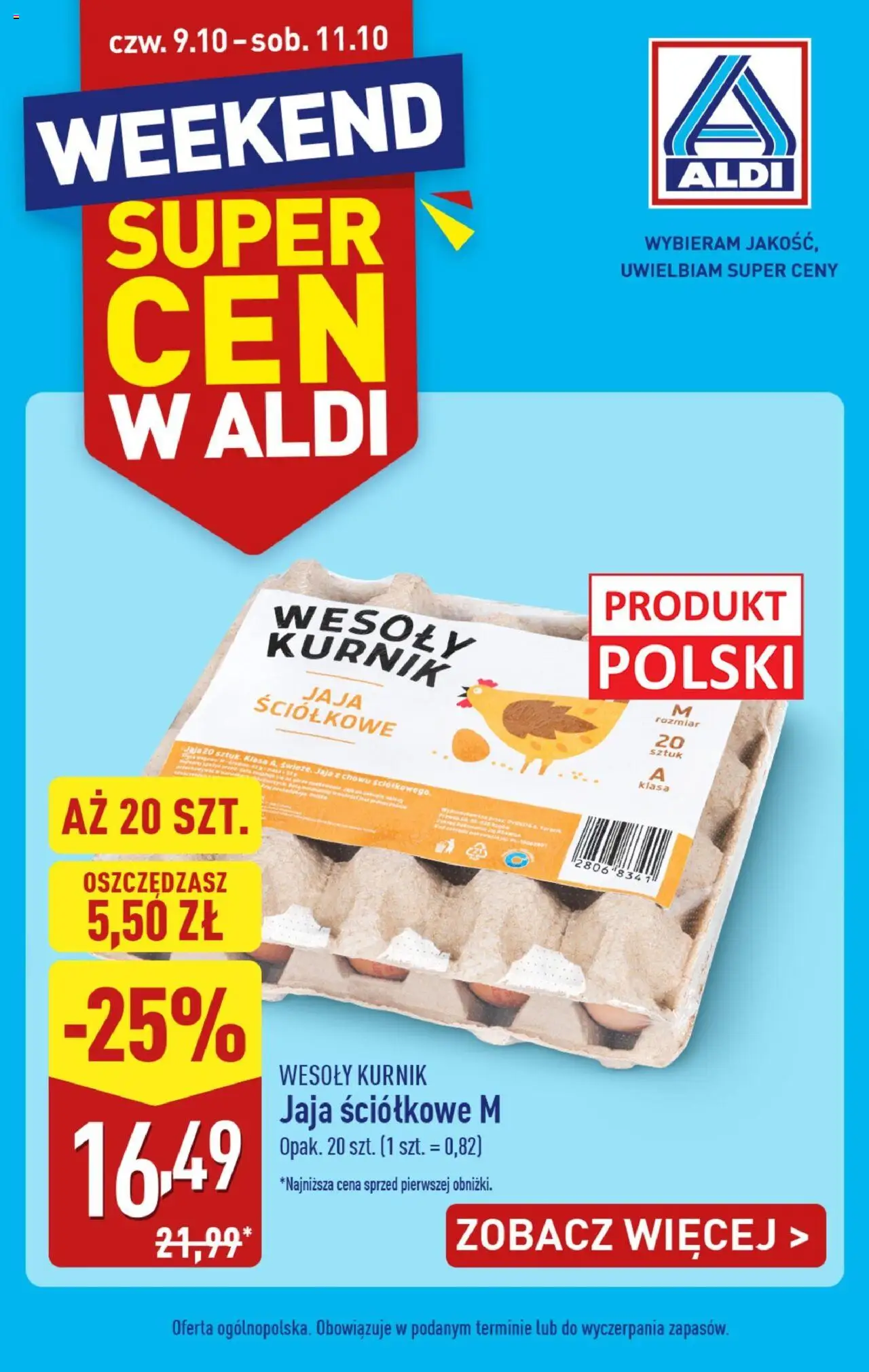 Aldi Promocje weekend od 09.10.2025 - Nowa Gazetka - Numer strony 1