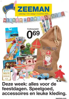 Voorbeeld van Folder Sint van winkel Zeeman geldig vanaf 01-11-2025