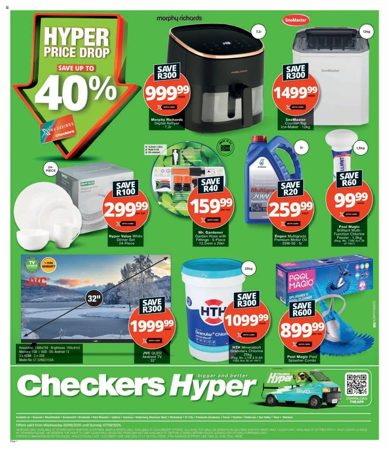 Checkers Hyper Price Drop Promotion 20/08 - 07/09/2025 >> Catalogue
