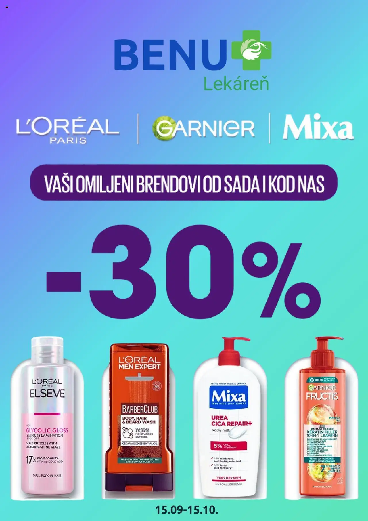 BENU katalog važi od 15.09.2025 - stranica 1 - Garnier, Mixa