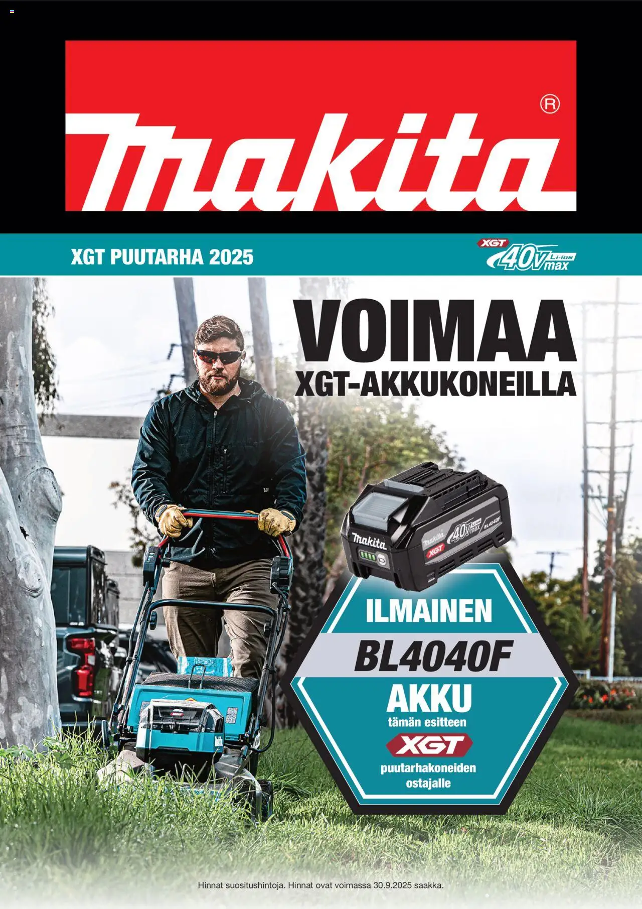 Makita-kaupan Tarjoukset - XGT Puutarha 2025 voimassa 20/03/2025 - Sivulla 1