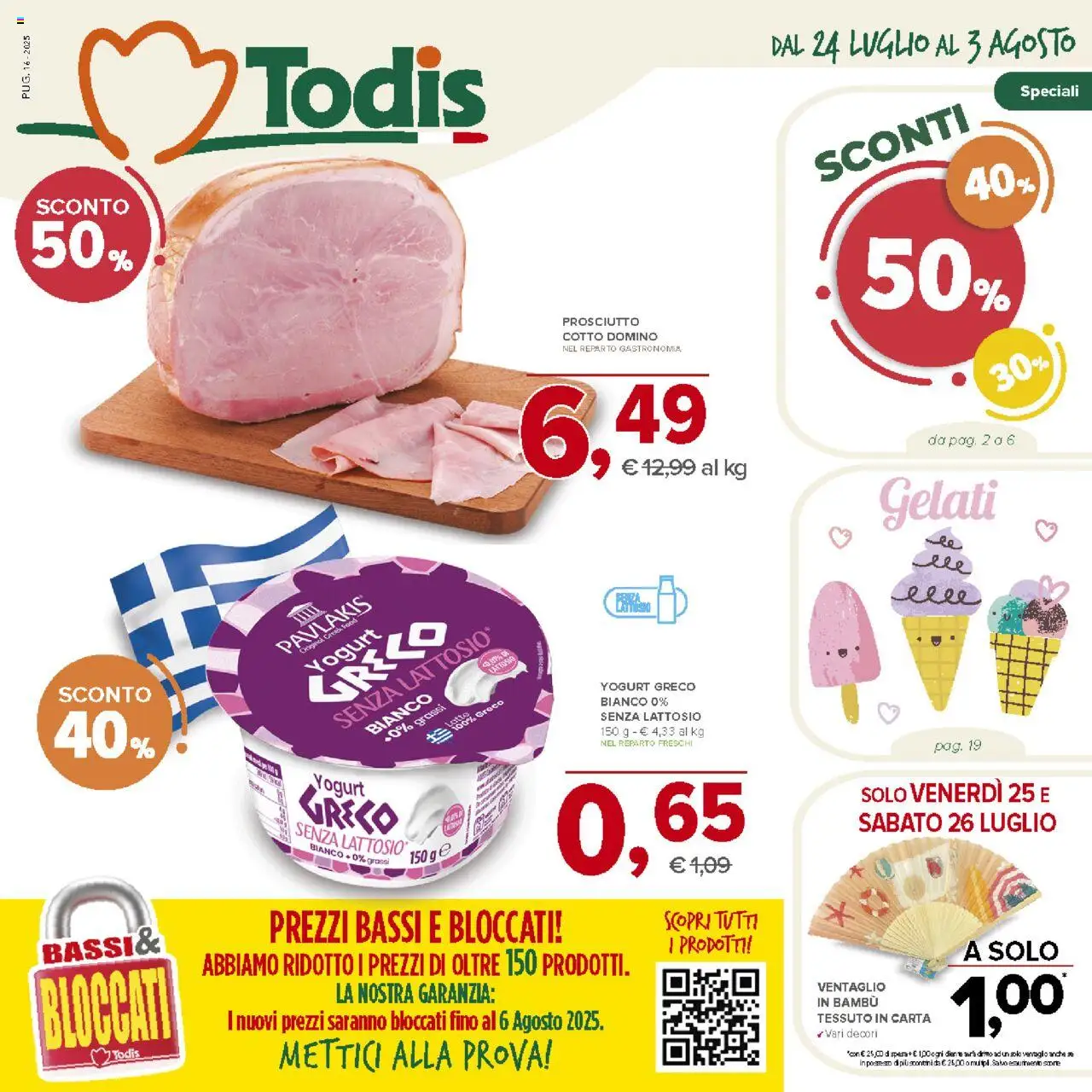 Volantino Todis valido da 24/07/2025 numero di pagina 1