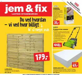 Eksempel på tilbudsavis Jem & fix - Tilbudsavis uge 12 fra butik Jem & fix gyldig fra 15/03/2026
