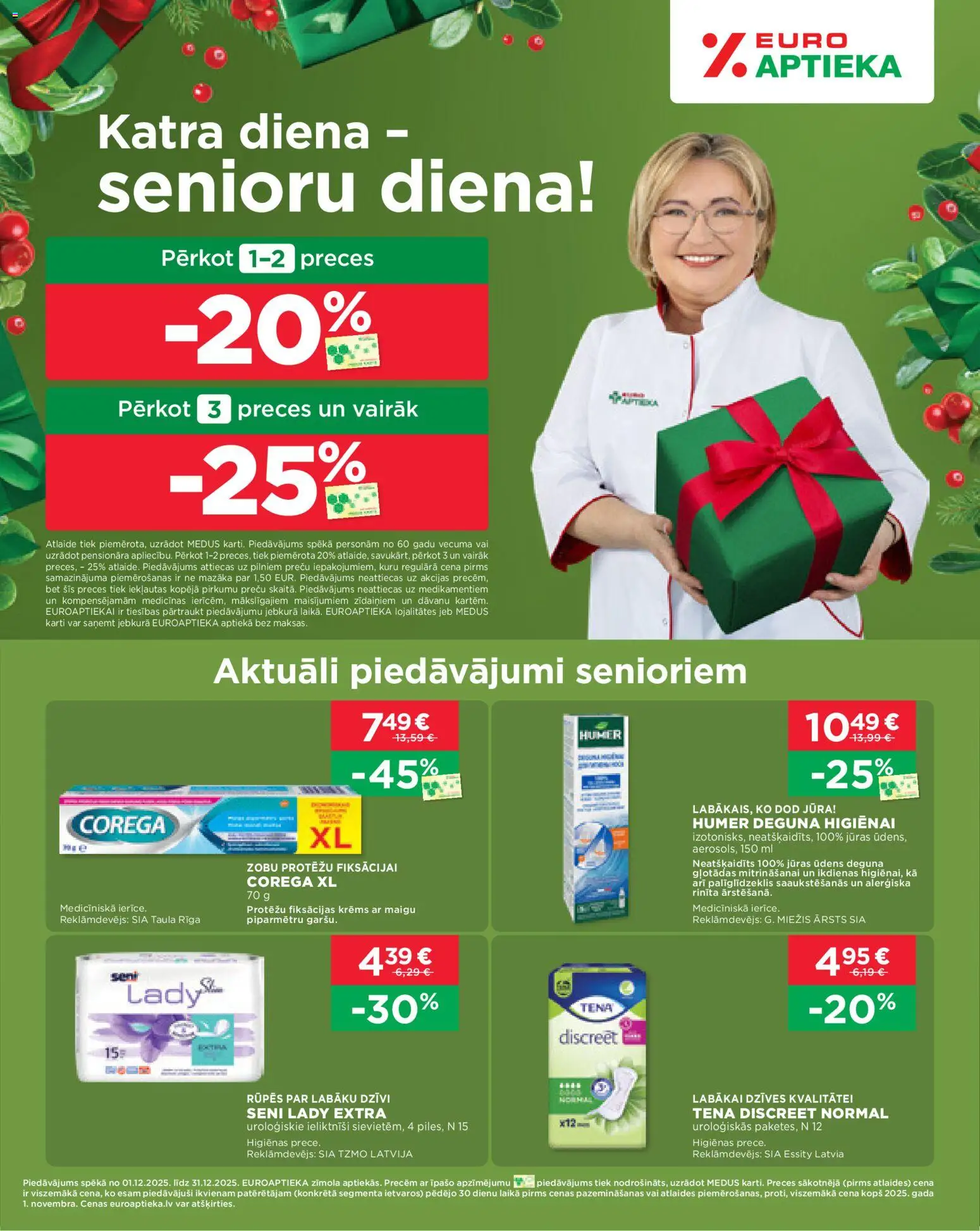 Skatīt Euroaptieka akciju bukletu, derīgs no 2025.12.01