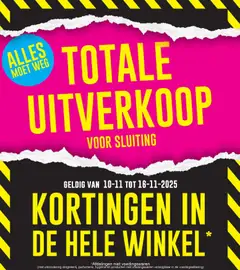 Voorbeeld van Liquidatie van winkel Cora geldig vanaf 10/11/2025