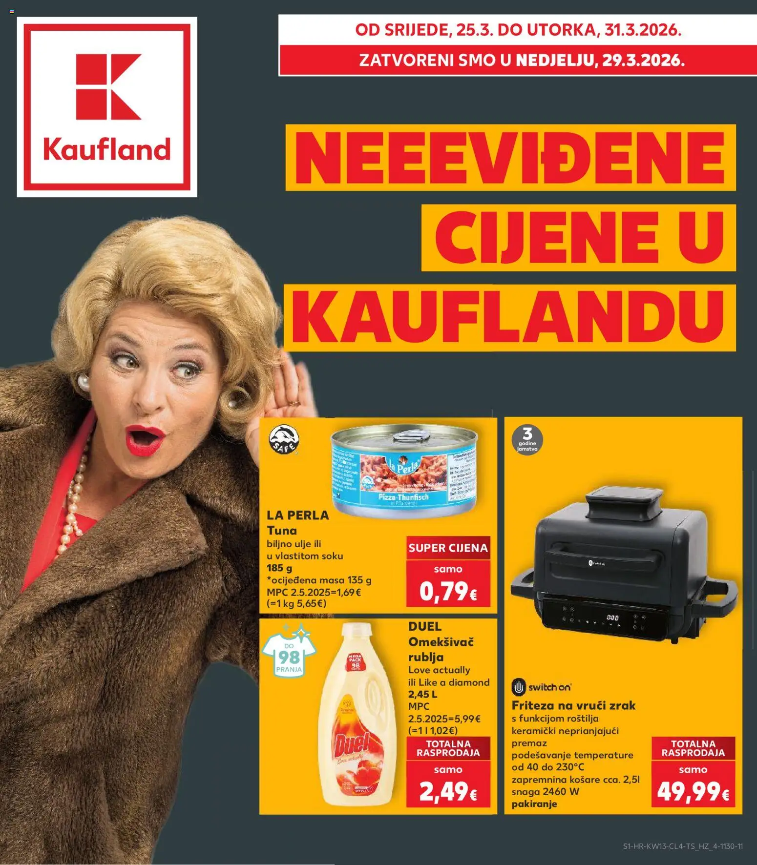 Pregled letka Split-Ravne njive trgovine Kaufland vrijedi od 25.03.2026
