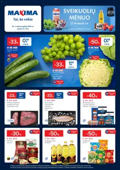 MAXIMA parduotuvės leidinio Leidinys galiojančio nuo 2026.01.13 peržiūra