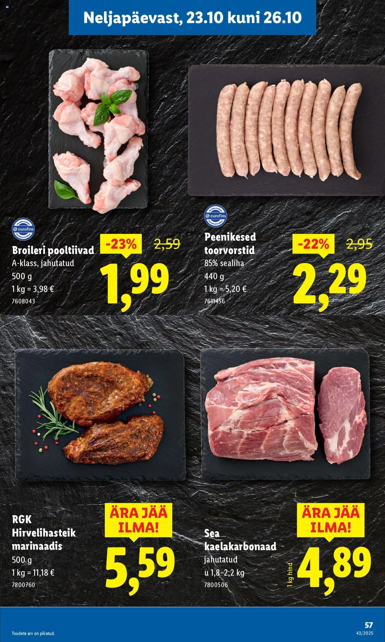 Lidl kliendilehe eelvaade alates 2025.10.20