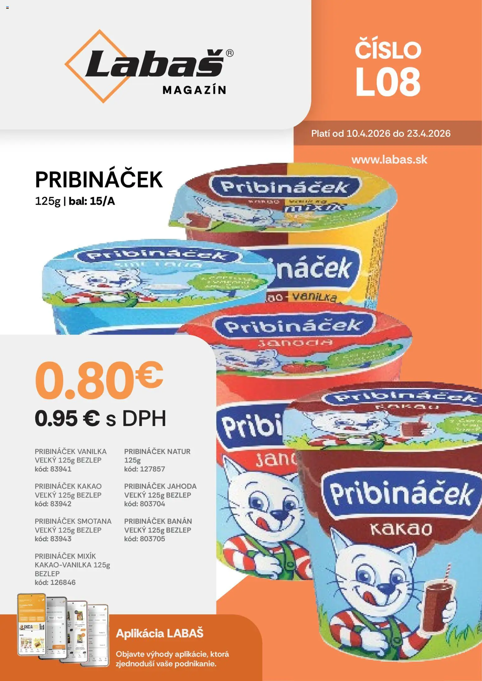 Náhľad Labaš letáku platného od 10.04.2026 - Kakao, Vanilka, Smotana