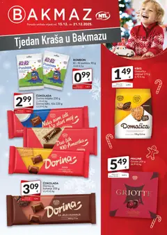 Pregled letka Tjedan Kraša trgovine Bakmaz vrijedi od 15.12.2025