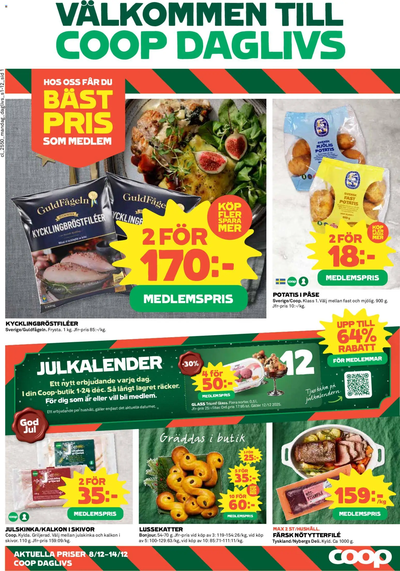 Förhandsgranska reklamblad Aktuella reklamblad Coop Forum från butik Coop Forum gäller från 08/12/2025