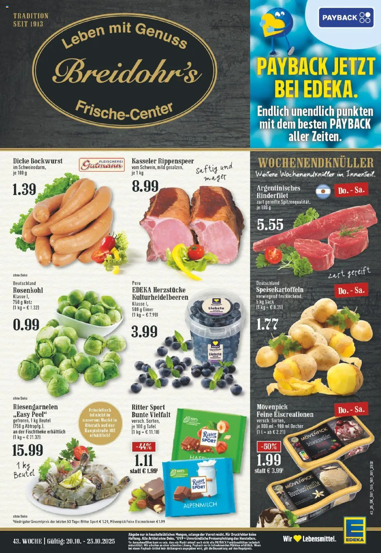 EDEKA Prospekt ab 19.10.2025 - Prospekt Bergisch Gladbach Online