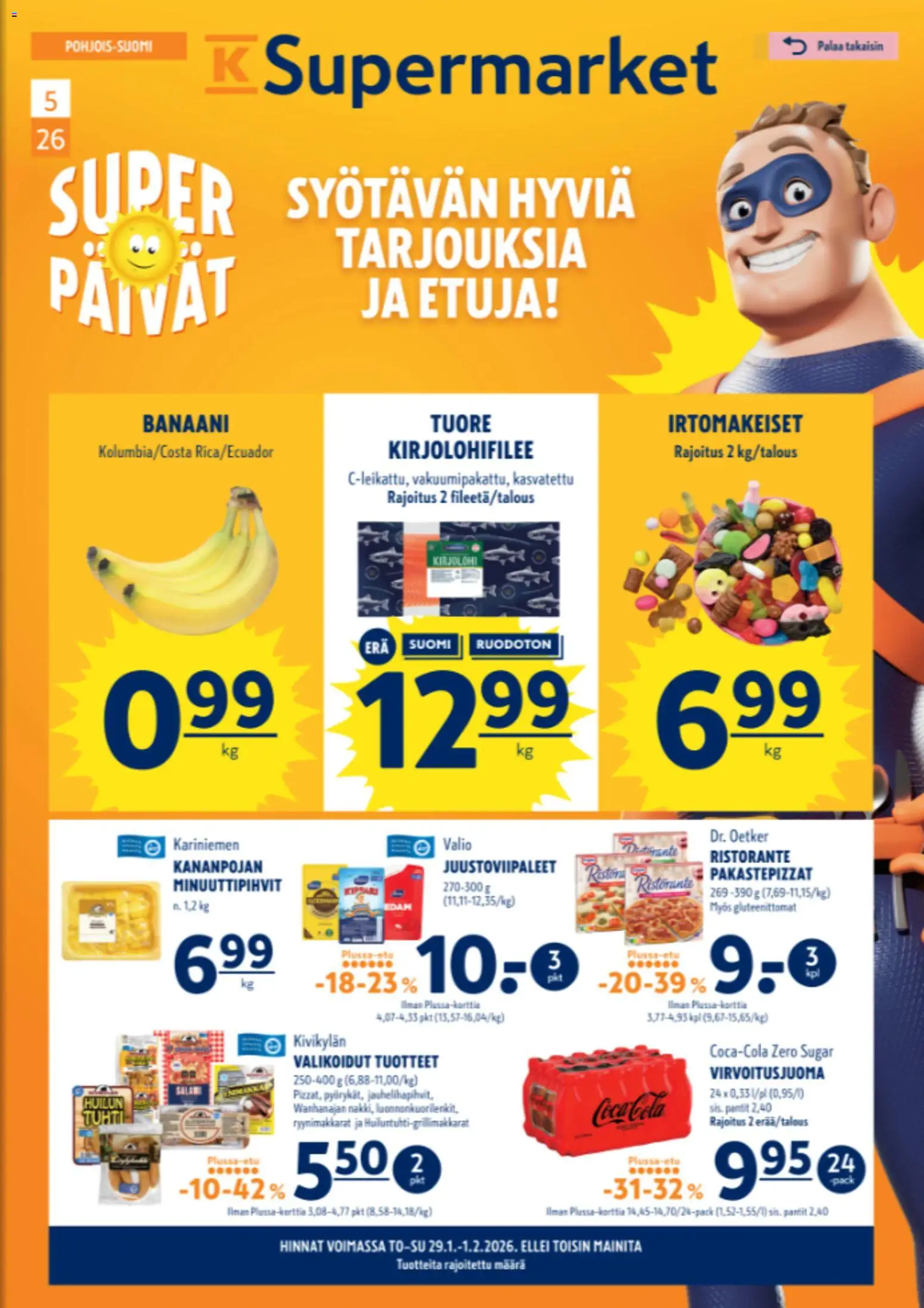 Kaupan K-Supermarket Tarjoukset esikatselu, voimassa 29/01/2026