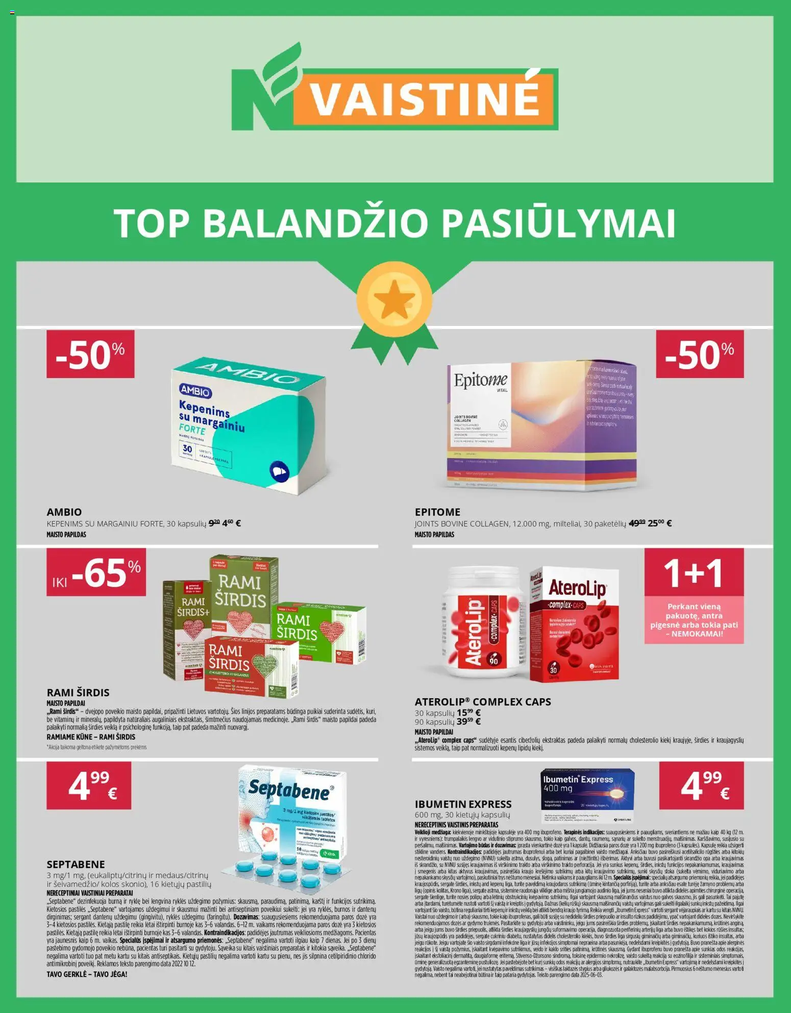 Norfa vaistinė parduotuvės leidinio Norfa vaistinė leidinys galiojančio nuo 2026.04.01 peržiūra