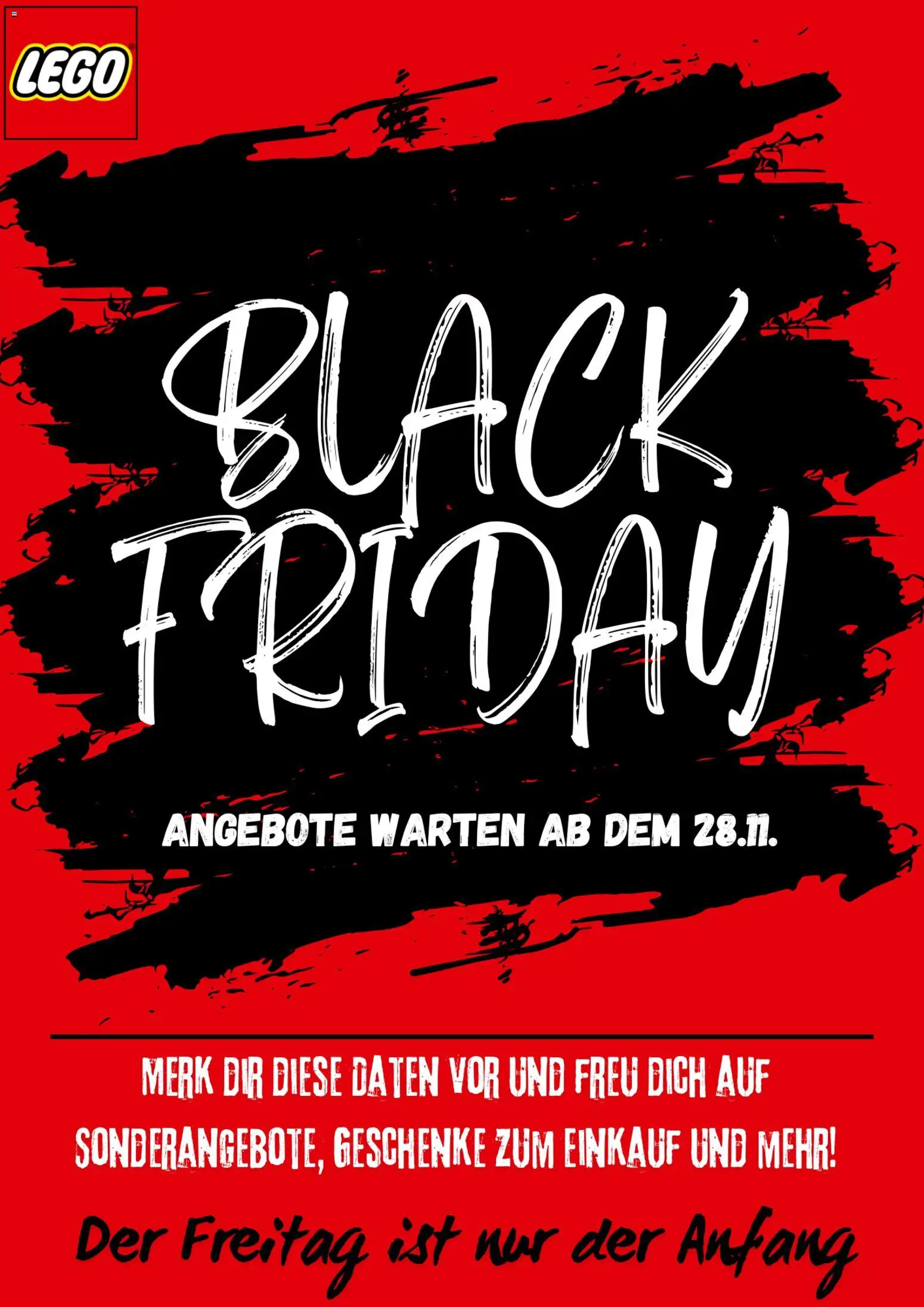 Vorschau der Angebote: Lego Black Friday Ankündigung gültig ab 14.11.2025