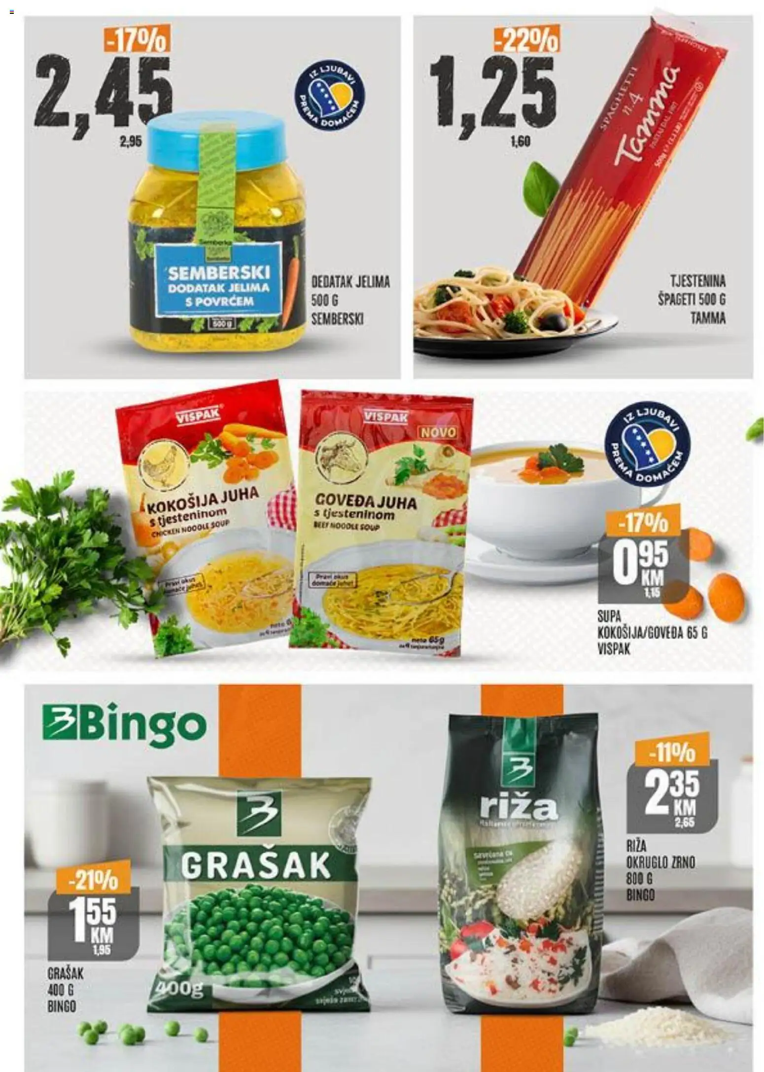 Pregled letka Top ponuda za kraj sedmice trgovine Bingo vrijedi od 2026.01.08