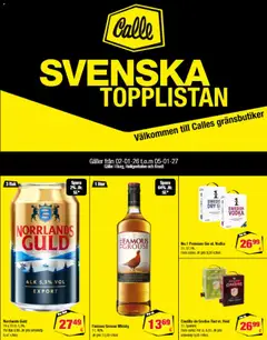 Eksempel på tilbudsavis Svenska Topplistan fra butik Calle gyldig fra 02/01/2026