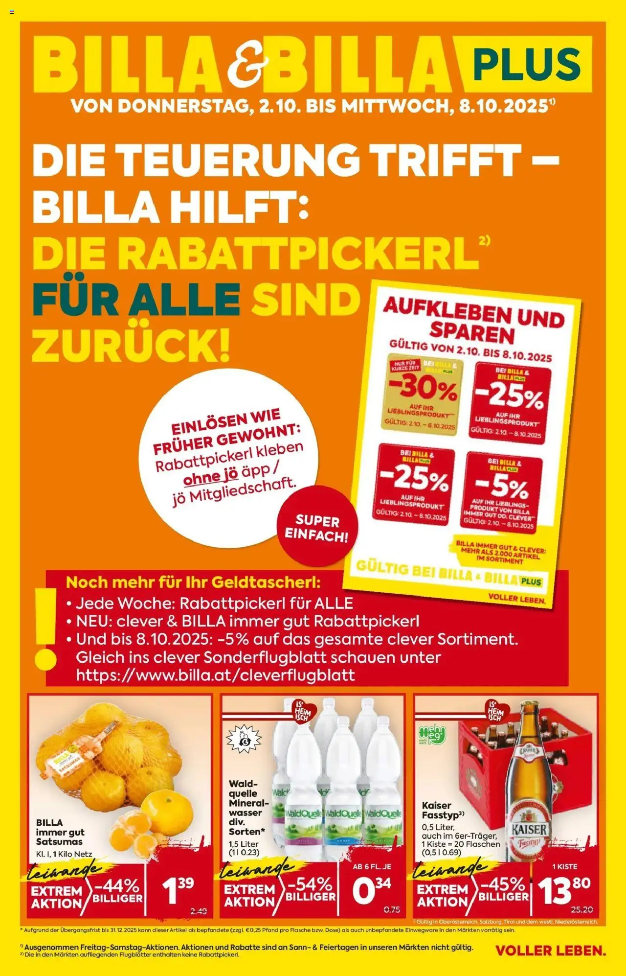  BILLA Flugblatt ab 02.10.2025 vorschau >> Eggendorf, Kilb, Himberg - Seite 1