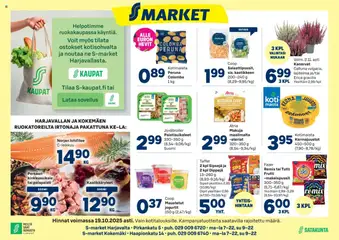 Kaupan S-market Harjavalta esikatselu, voimassa 15/10/2025